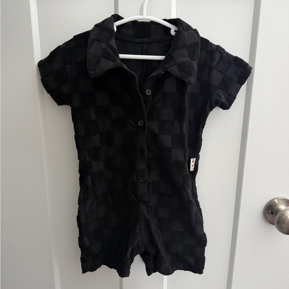 Remi & Friends Toddler Girl Terry Checkered Romper. Size 3T
